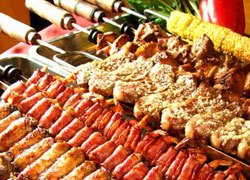 Diners Loving Barbecue