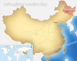 Heilongjiang's location in China