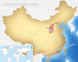 Shanxi's location in China