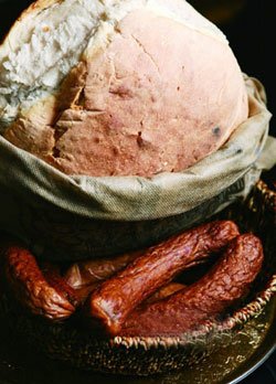 Khleb and Smoked Red Sausages