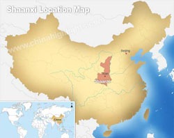 Shaanxi's location in China