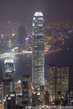 The Night Scenery of the IFC Towers