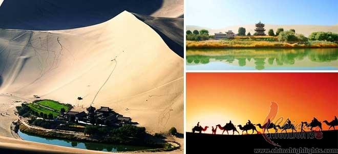 Crescent Spring in Dunhuang City Area