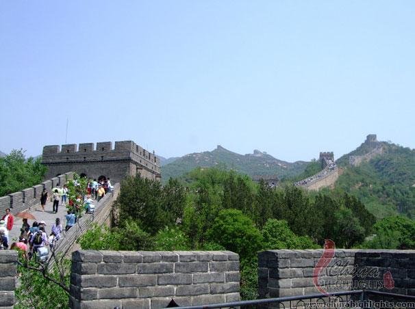 The Great Wall at Badaling is the busiest part of the all the sections