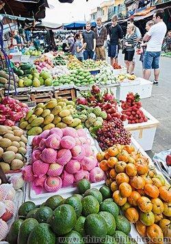 The Fruit Market in the Old City of Hanoi