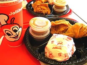 Jollibees fried chicken and hamburgers