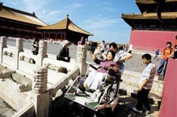 physically challenged travelers in the Forbidden City