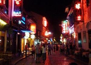 the West Street at night