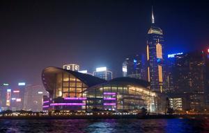 night view of Victoria Harbour