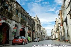 an arcade corridor in Beihai