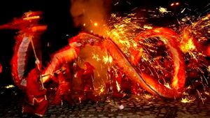 Fire dragon dance