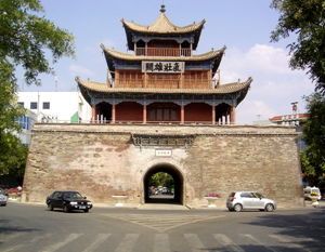 Bell and drum tower in Jiuquan