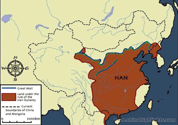 The Han Dynasty Map - Ancient China Maps - China Highlights