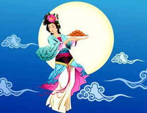 Chang'e and mooncakes