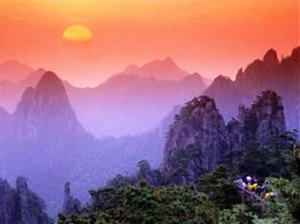 Sun set at the Yellow Mountain