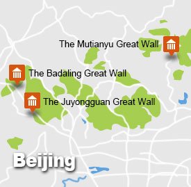 Great Wall Beijing Tour Map