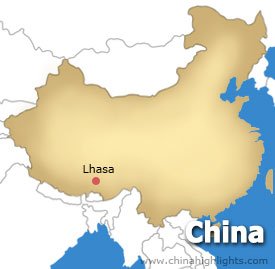 Lhasa Location Map