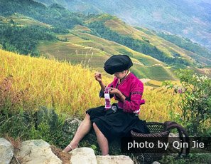 Yao people in Longji Terraced Fields, Guilin