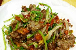 Fried Sliced Lamb