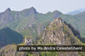 Simatai Great Wall built on steep ridges