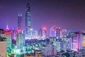 The night view of Shenzhen