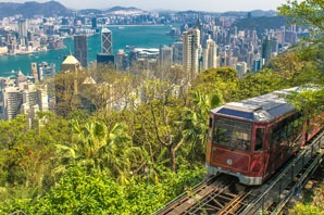 Peak tram on Victoria Peak