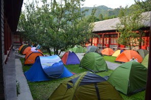 camping near the Great Wall