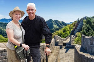 Western Tourists on the Great Wall