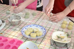 making mooncakes