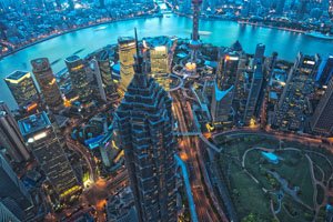 The night view of Shanghai