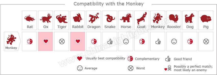 monkey's love compatibility