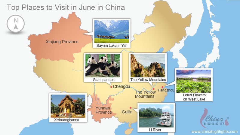 Lugares para visitar em junho na China