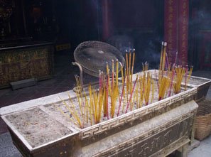 People in the temple.