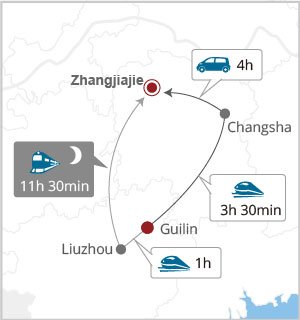 How to get from Guilin to Zhangjiajie