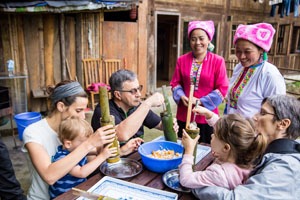 Learn to Make Bamboo Rice in Longji