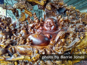 Guilin Wood Carving Buddha Masterpiece