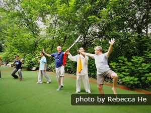 Morning exercise in China