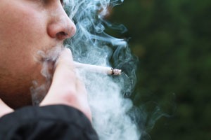 Chinese man smoking