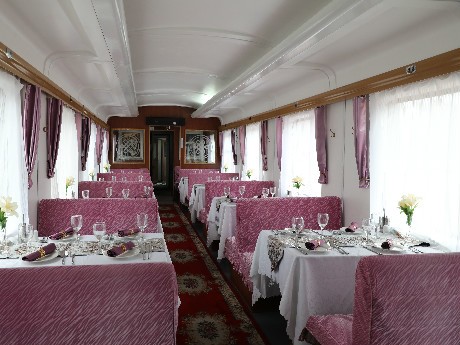 Restaurant car on China Orient Express