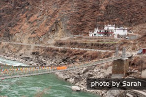 White houses in Jiaju Tibetan Village