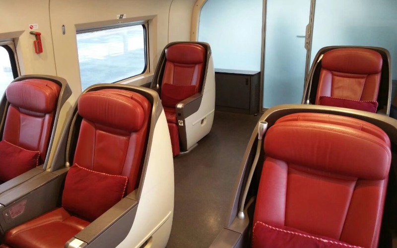 business class seat on bullet trains