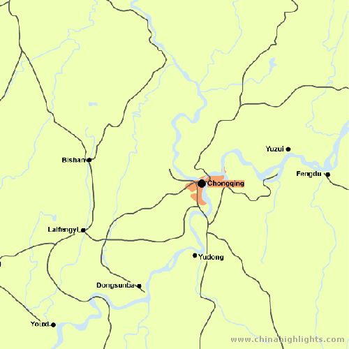 Chongqing's location in southwest China Chongqing's location in southwest China