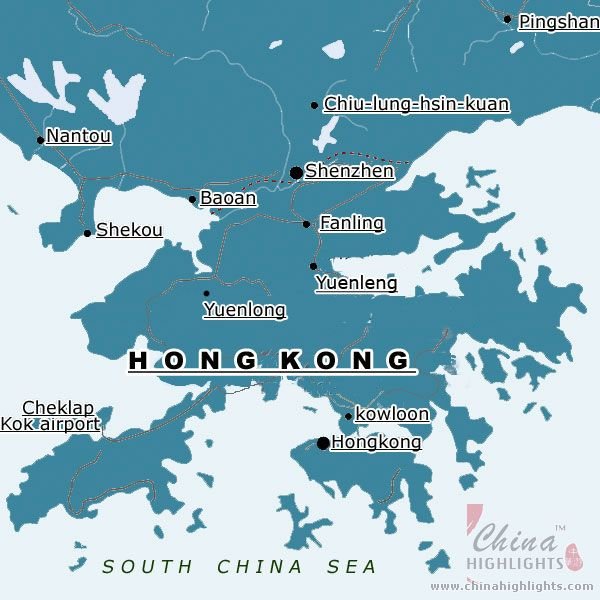 Map Of Hong Kong Location In
