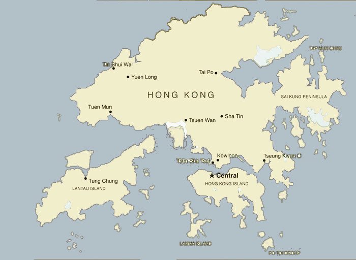 Hong Kong Island Map