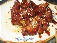 costillas de cerdo de agridulce