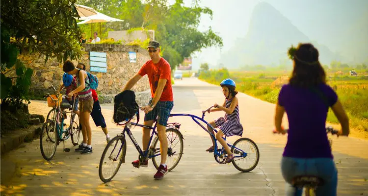 Biking in the countryside