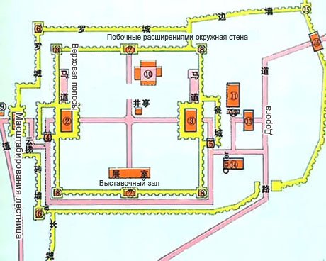 Карта участка Цзяюгуань Великой китайской стены