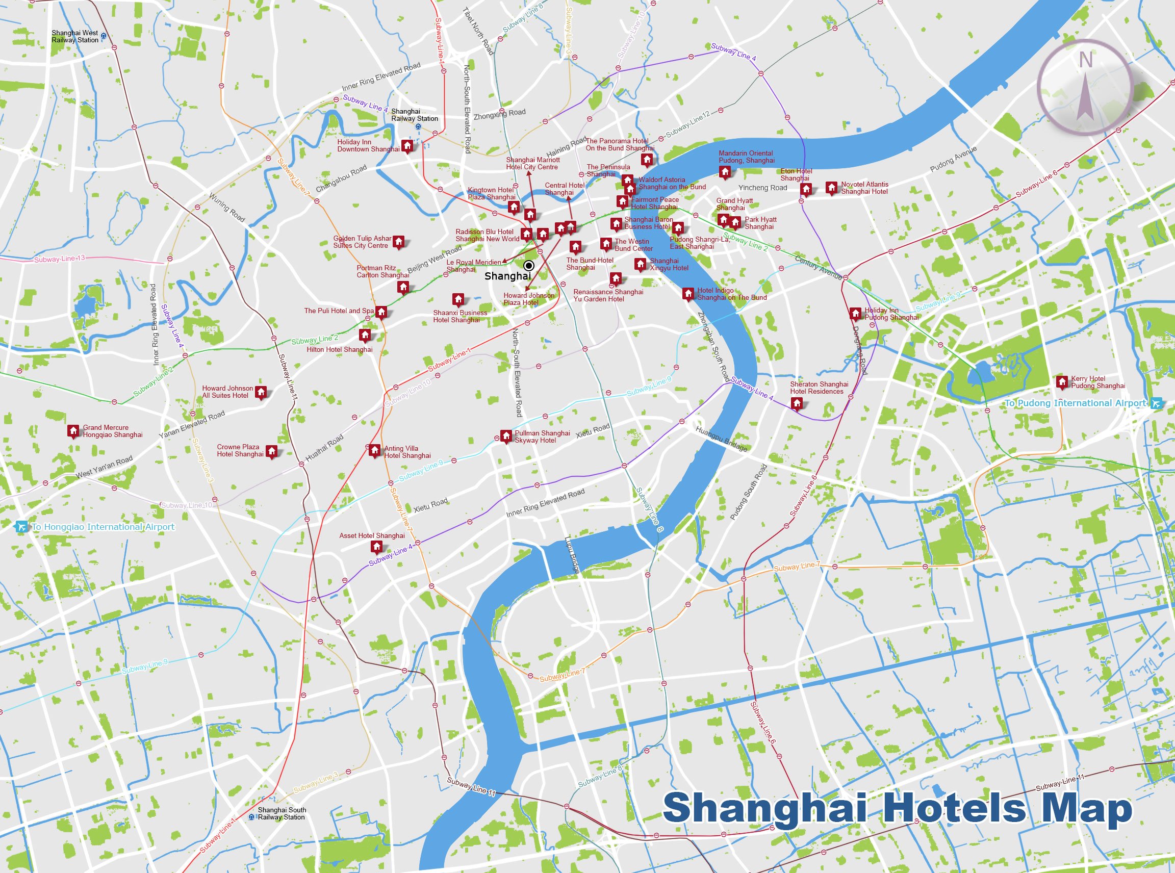 Shanghai Map Map Of Shanghai S Tourist Attractions An - vrogue.co