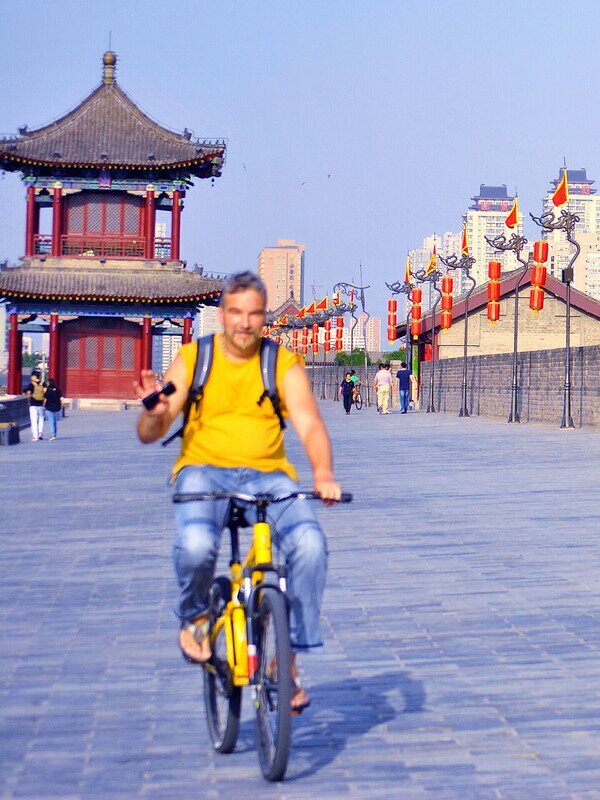 Un giro in bicicletta sulle antiche mura di Xi’an