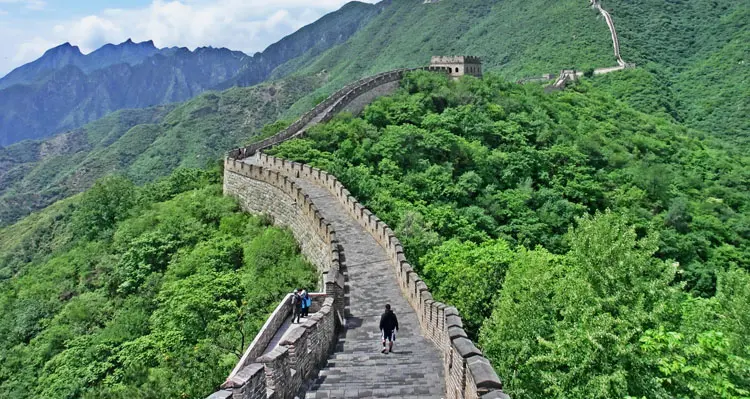 walking on the Great Wall